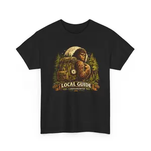 Local Guide Sasquatch Tee - Camping Hiker Backpack Forest Moon Mens womens