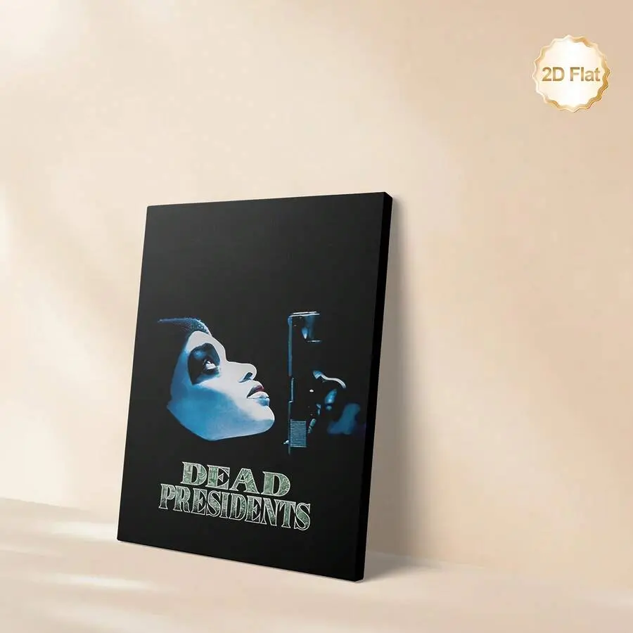 Artistic Framed 2D Flat Canvas Print - The Dead Presidents Movie Poster Wooden Wall Art, Ideal for Living Room, Kitchen Decor, Distinctive Home Supplies Gift Option wall decor posters