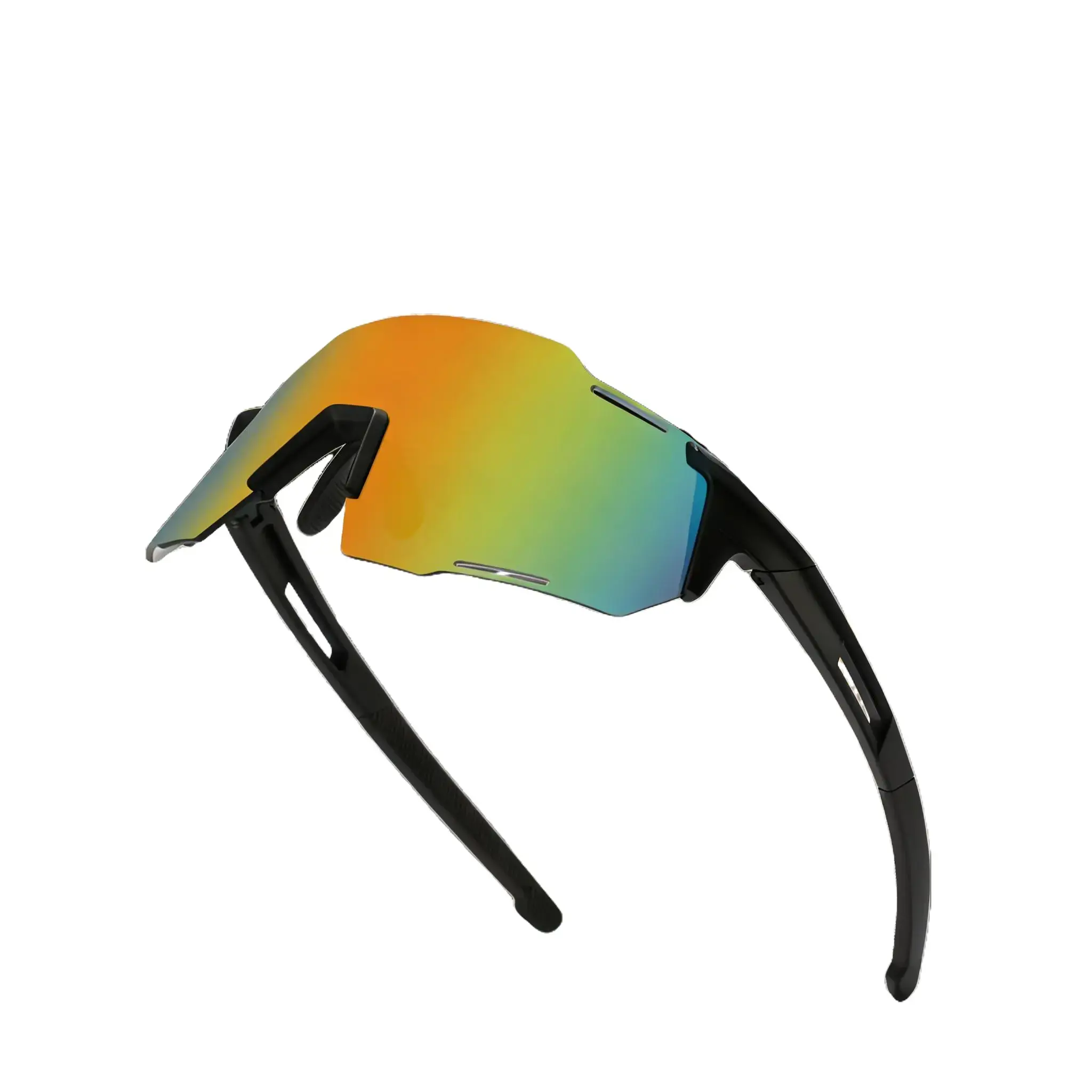 Unisex Polarized Active Sunglasses, UV400 Sun Protection, White Frame, Red Mirror, Wraparound Full Coverage Shades for Outdoor Cycling, Running, Accessories For Women, 25 G, All Adventures, Fishing, Wrap Around Sunglasses, Fitness For Everyone