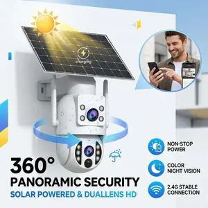 JOOAN No Wiring Solar Security Camera – 2K HD, 330° Pan Tilt, Supports human motion detection (auto-tracking), Color Night Vision, App Control, Outdoor Waterproof