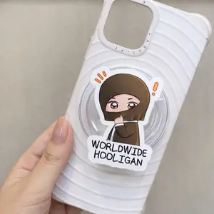 Cute Chibi Hooligan Bangtan Phone Grip – Magnetic Pop Socket & Stand – Kawaii Cartoon Phone Holder