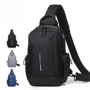 Men's Single-Shoulder/Crossbody Bag — A Sporty-Style Chest Pack. Waterproof and Anti-Theft, Crafted from Water-Resistant PU Leather. Combines the Functionality of a Crossbody, Shoulder Bag, and Chest Pack in One—Ideal for Both Travel and Daily Use outdoor