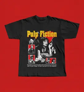 Pulp Fiction Movie T-Shirt  90s Tarantino Cult Classic Tee