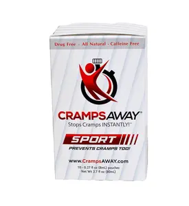 CrampsAWAY Sport 10 Pack All-Natural Hydration & Recovery Support Drug-Free Caffeine-Free Single Serve Pouches Made in USA for Athletes - Energy