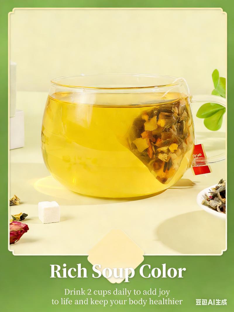 Kanglai Herbal Tea Bags - 10-Herb Natural Plant Blend for Light & Clean After Meals - Caffeine-Free & Easy to Enjoy - 75g Pack