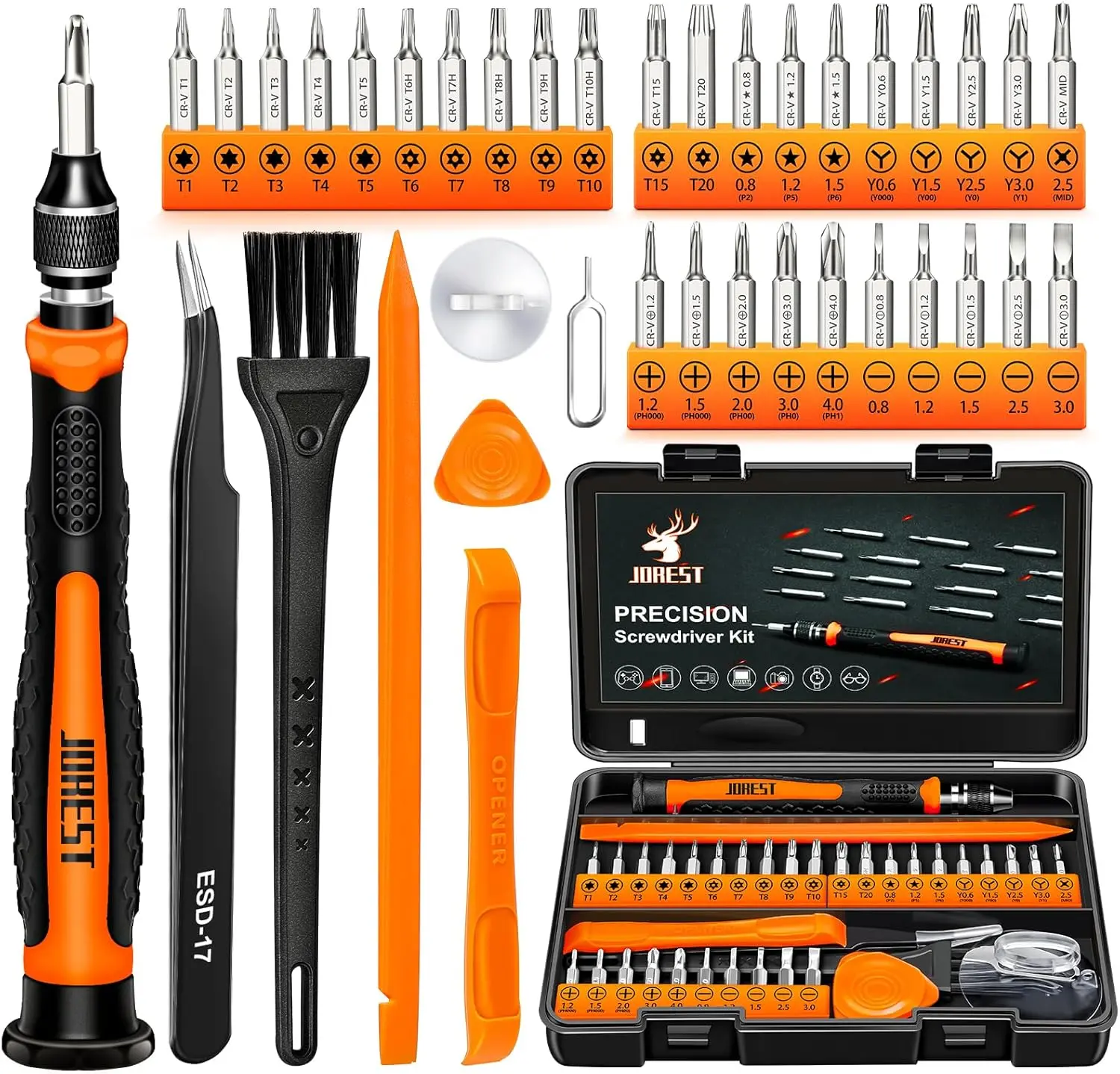 38Pcs Small Precision Screwdriver Set with Torx T5, T6, Y00, Mini Repair Tool Kit for Mac book, Computer, Laptop, iPhone, PS4 PS5, Xbox