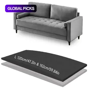 High-Density Foam Sofa Cushion Support, 59.84 & 47.23 X 47.23 X 24.01in, Durable Couch Pad Replacement, Ideal for Living Room Furniture Repair, Black & Gray, Durable Cushions #GLOBAL PICKS
