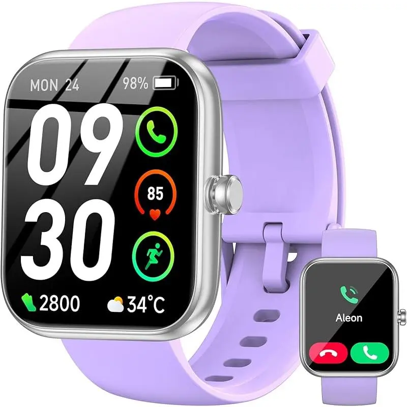 Women's AI-Inspired Smart Watch - 1.83" HD Touchscreen, Auto-Wake, Built-in Alexa Voice Control, Bluetooth Calls/Notifications, IP68 Waterproof, 120+ Multi-Sports Modes, Heart Rate Tracking, Android-Compatible, 100+ Screens, Phone-Connected Fitness Device