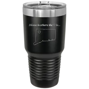 Connecticut Heart 30 oz Tumbler | Black