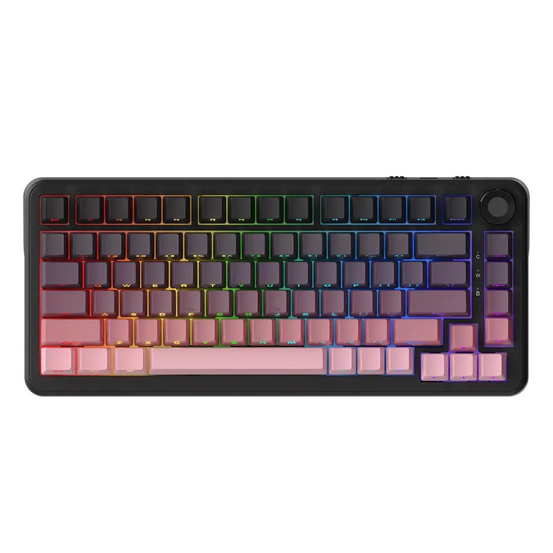 AJAZZ AK820MAX PLUS gift switch side engraved gradient powder wireless mechanical keyboard Bluetooth three-mode long battery life gaming office gaming 8000mah