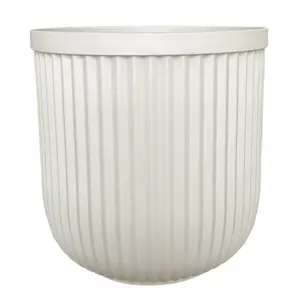 White Resin Plant Pot Planter - 16" x 16" x 15.8", Durable and Elegant for Indoor and Outdoor Use