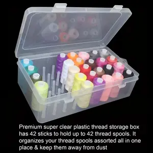 Transparent Sewing Storage Box with Clear Dividers and Secure Lid, Durable Plastic Organizer for Yarn, Needles, Pins, Ideal Gift