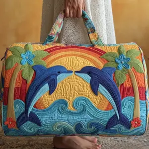 Hawaiian Palm Tree 3D Print Duffle Bag - Wide-Opening, Large Capacity Travel & Gym Weekender Bag for Beach Vacations, Wide-Opening Travel Bags