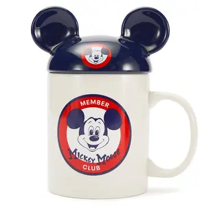 Disney Store The Mickey Mouse Club 70th Anniversary Mug with Ear Hat Lid