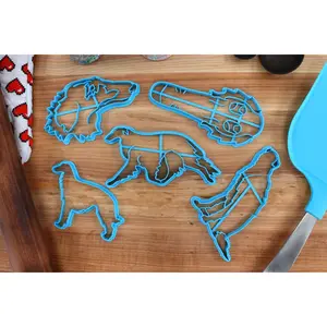 Borzoi Cookie Cutters - Do It For You, Borzoi Stack, Borzoi Face, Borzoi Sitting, Borzoi Running