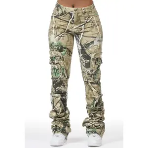 Alisson Tree Camo Cargo Super Stacked Jean