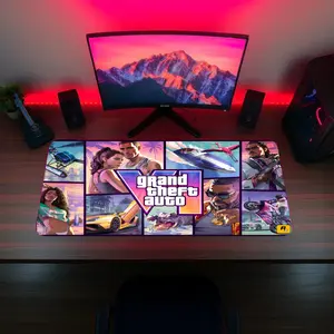 Gta6 Game Them Gaming Setup, Anime Mouse Pad, Desk Mat, pc accessories.