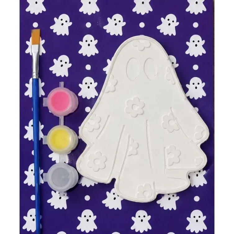 Groovy Flower Ghost Paint Kit - Perfect for Halloween Crafts and DIY Projects