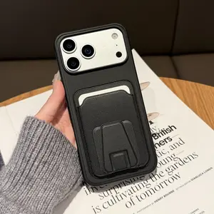 LAPRIO 2-in-1 Trapezoid Wallet & Stand Phone Case | Skin-friendly Full Lens Cover for iPhone 17-13