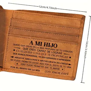 ZMOCEN Gift for Son- Premium Leather CardWallet from Dad or Mom- Slim Men's Wallet,Perfect Birthday, Christmas,Thanksgiving, orHoliday Gift for Son