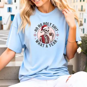 Ho Ho Holy Shit What A Year Christmas, Sweatshirt, Hoodie Casual Comfort Sweatshirt, Hoodie, Comfort Colors