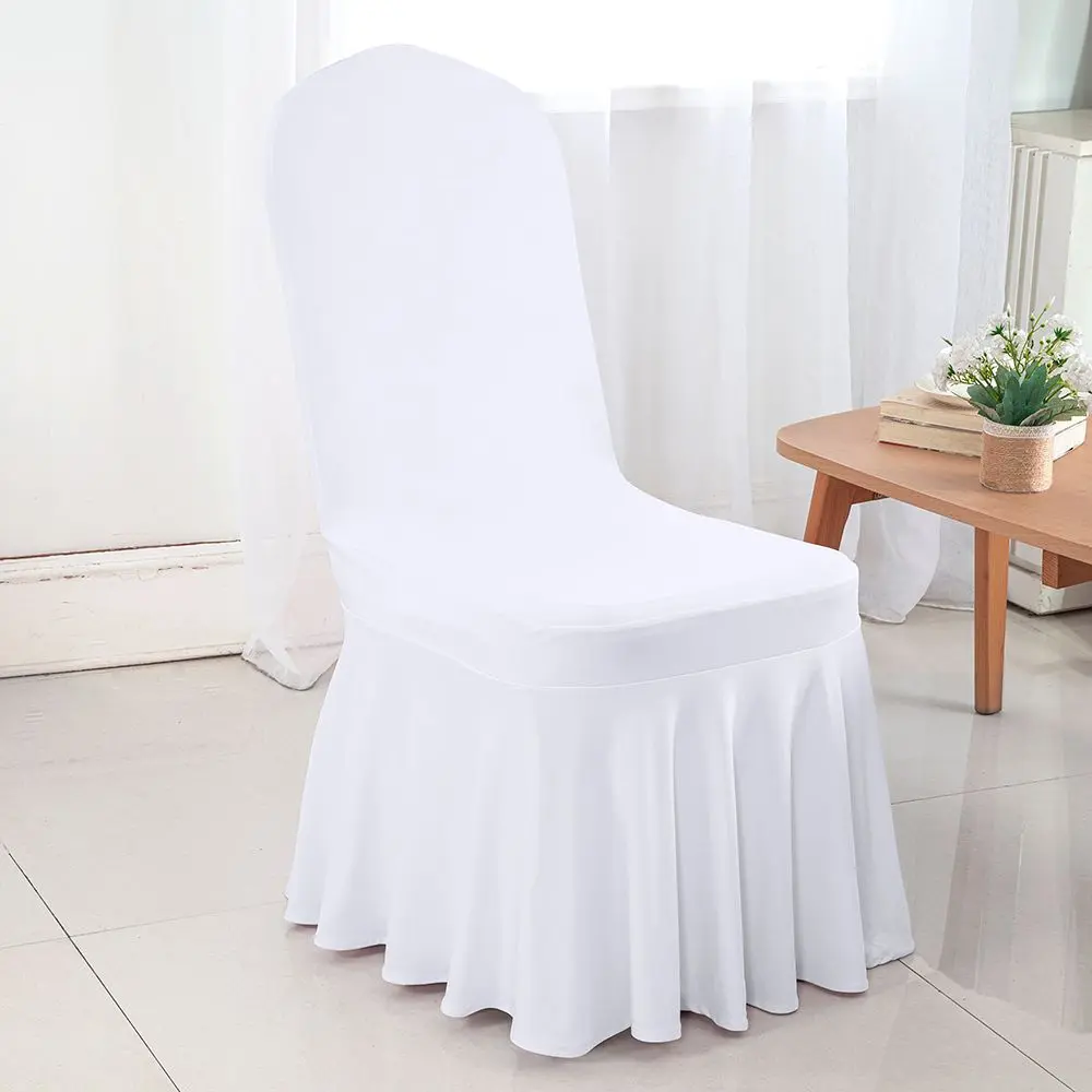 Premium Spandex Banquet Skirt Chair Cover - White (1pc)