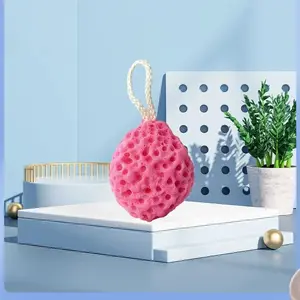 Honeycomb Large Bath Ball, Ultra-Soft Sponge, Cute Kids Shower Toy, Massage Skin-Friendly Exfoliating Sponge, Perfect for Children