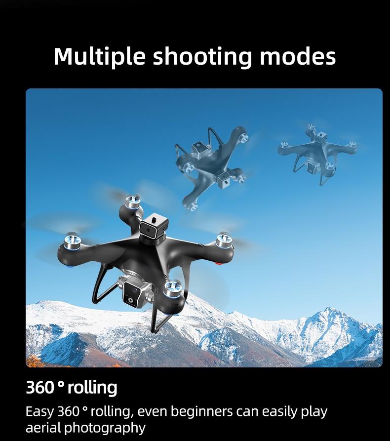 KY102 Drone with Screen Controller & SD Card, HD Camera, Brushless Motor, Optical Flow Positioning, Active Obstacle Avoidance, Dual Battery Kit, One-Key Takeoff/Landing, Beginner FPV Quadcopter