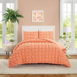Teen Full/Queen Puffy Comforter Set Peach - Makers Collective