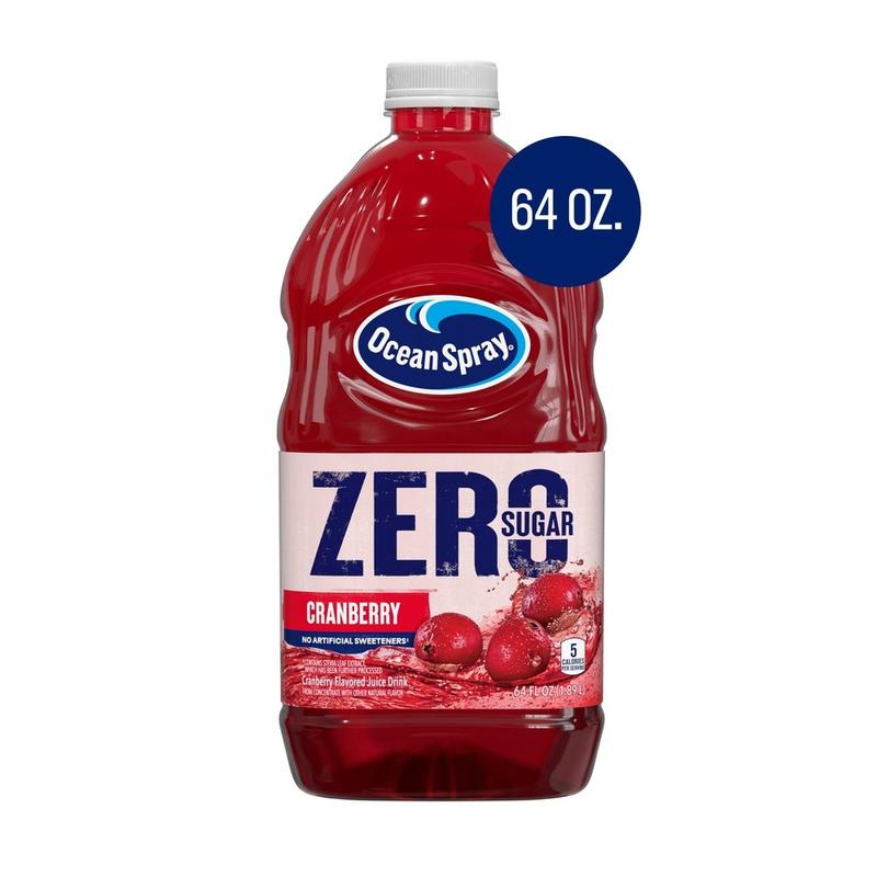 (4 pack) Ocean Spray ZERO Sugar Cranberry Juice Drink, 64 fl oz Bottle