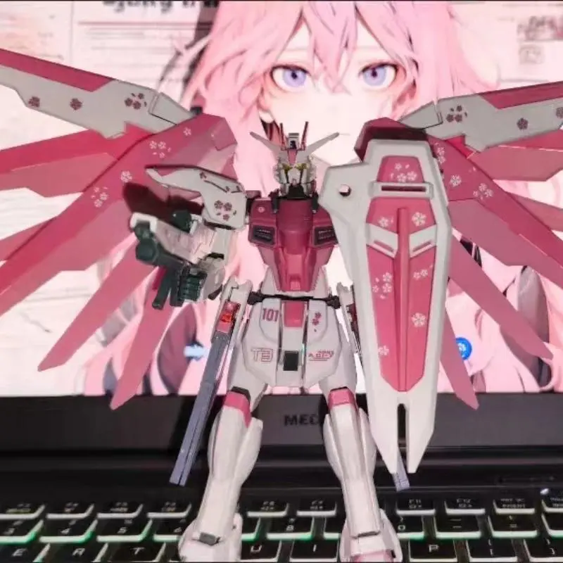 1/144 ZY-06 Freedom Assault Pink Cherry Blossom Assembly Movable Model Sakura  Figure Desktop Ornament Toy Gift