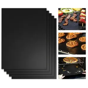 Non-stick Barbecue Mat, 5 Counts Reusable Barbecue Grill Mat, Easy To Clean Barbecue Pad for Electric Grill, Gas Charcoal Grill