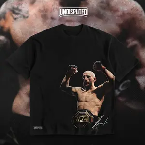UNDISPUTED Alexander Volkanovski UFC Featherweight Champion Heavy Cotton T-shirt MMA Fight Night Fan Appare Winning Celebration Tee DTG Printed
