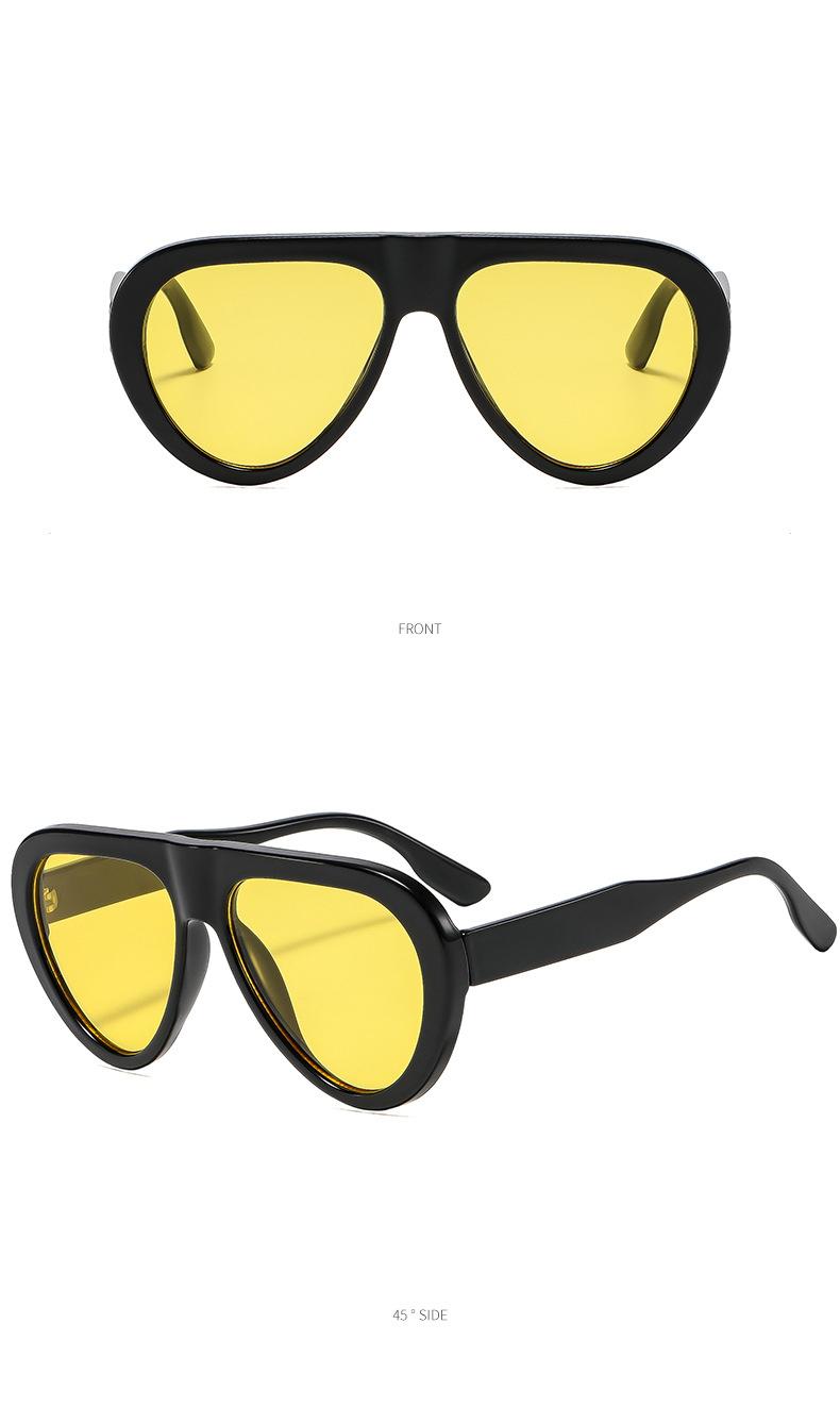 Trendy Retro Aviator Sunglasses for Women, Y2K Chunky Pilot Frame UV400 Sunglasses  Tortoiseshell/Black/Yellow Lens Fashion Eyewear for All Occasions