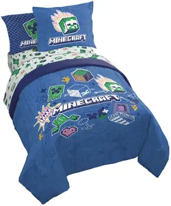Jay Franco Minecraft Creeper Doodle Bed Set