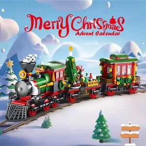 Christmas Countdown Calendar Set, 24-Piece Wooden Puzzle Toy, Gift for Kids Aged 8-9 Years Old, Holiday Present Idea