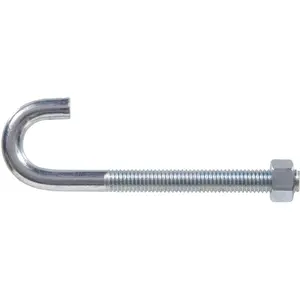 Hillman Group 321790 Flagged J-Bolt With Hex Nut, 16T 0.375 x 5 in. - 225 lbs Limit - Pack of 10