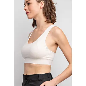 Rae Criss Cross Sportsbra - White Pearl