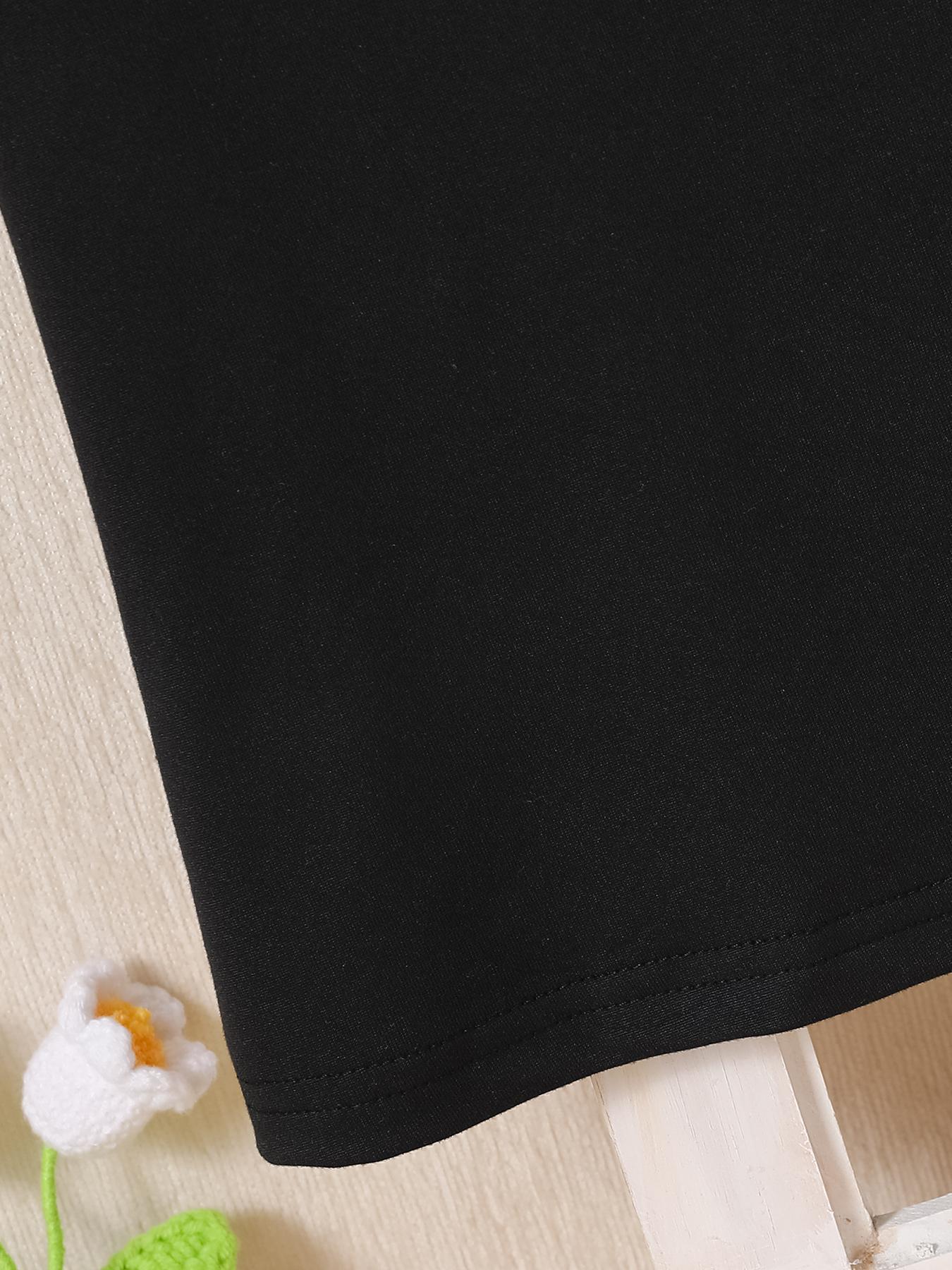 1Girls' T-shirt with Funny Cartoon of Kapi Riding a Turtle |   Casual Knit Top, Crew Neck, Regular Fit, Medium Stretch Fabric, Perfect Gift for Little Ones, All-Season Wear