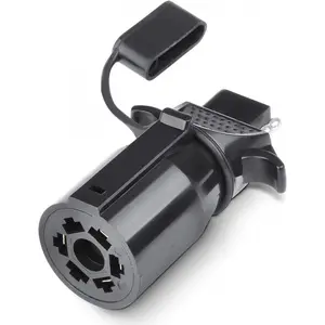 7 Pin Blade to 4 Pin Flat Trailer Adapter | Female Trailer Connector Plug | 7 Way to 4 Way Converter | Flat Connection | Weatherproof Design | Socket Converter