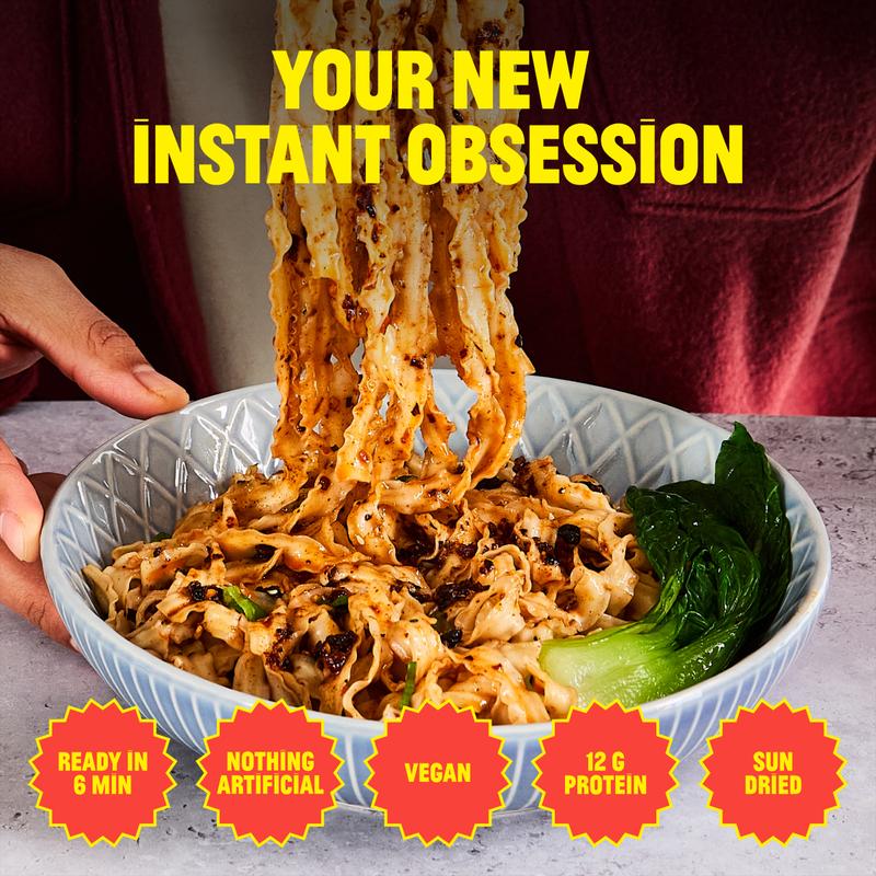 Fly By Jing Instant Noodles Variety Pack 18 Pack – 3 Flavors: Chili Crisp, Sweet + Spicy & Classic Soy – Savory, Mild to Spicy, Vegan & Non-GMO