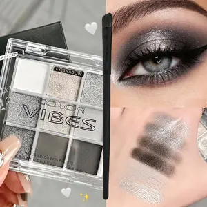Bestselling Nine-Color Eyeshadow Palette with Brush, High Pigmentation, No Fly Powder, Matte & Shimmer, Long-Lasting, Perfect for Daily & Stage Makeup