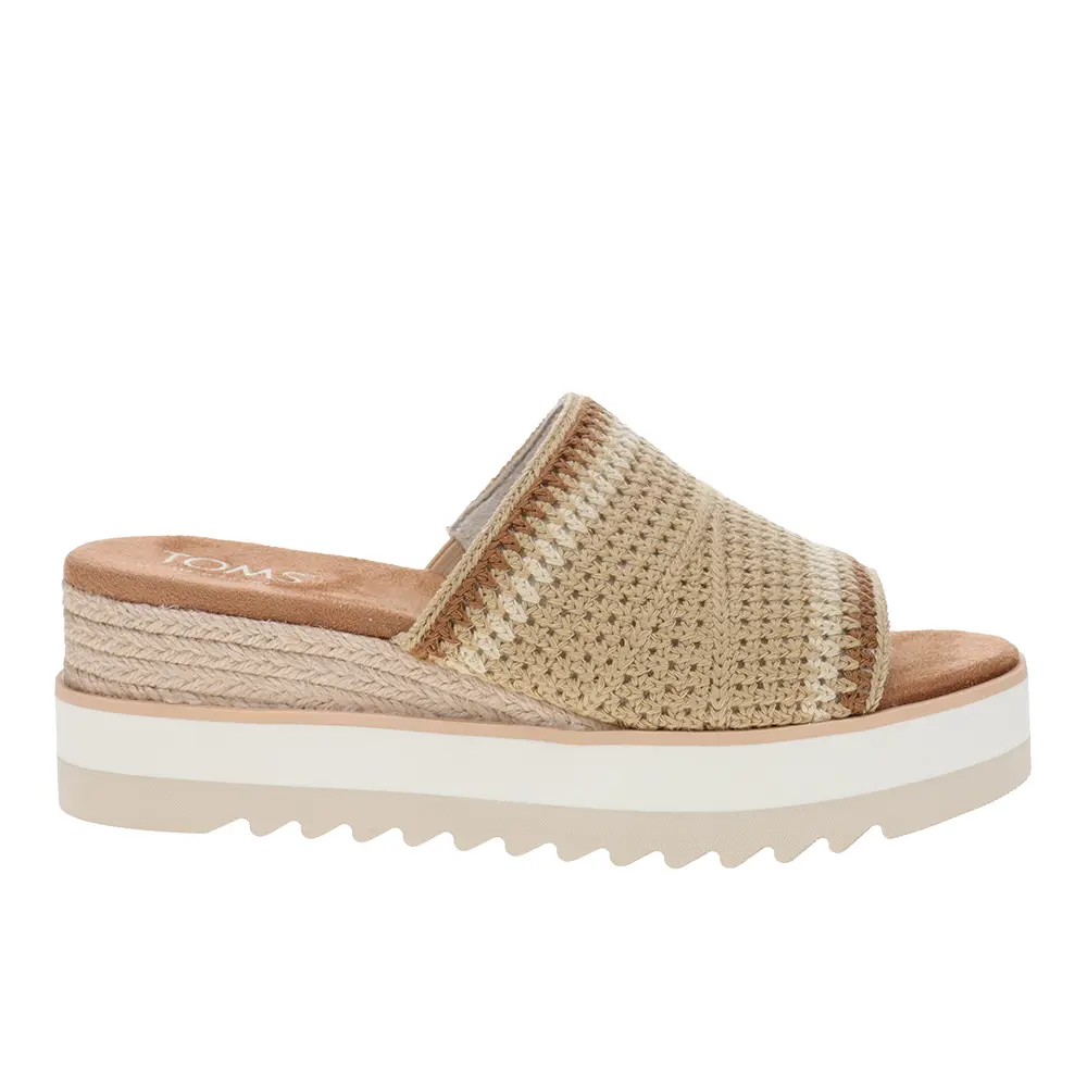TOMS Womens Diana Slide Casual Sandals Casual Mid Heel 2-3" - Beige TOMS Womens Diana Slide Casual Sandals Casual Mid Heel 2-3" - Beige