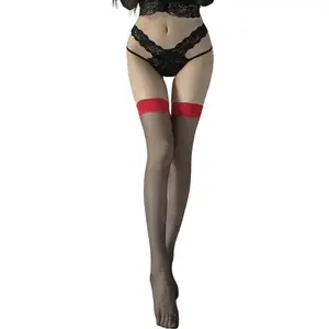 2 pairs Leopard Print Thin Summer Thigh High Stockings Sexy Black Silk Spliced Half Cut Knee Socks Club Party High Leg Hosiery