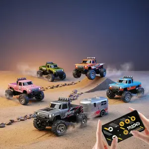 1:64 Mini Remote Control Monster Truck, 2.4G Mini Remote Control Car, Alloy Outer Off-road Truck, Birthday Gift, Rc Model Car