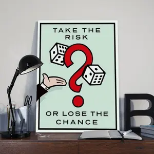 Classic Cartoon Graffiti Canvas Painting ALEC Monopoly Time Is Money Poster Home Living Room Office Wall Picture Decor
