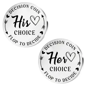 Coin Flip Decision Maker Game for Couples, Creative Relationship-Enhancing Gift with Leather Case, Fun Activity for Two