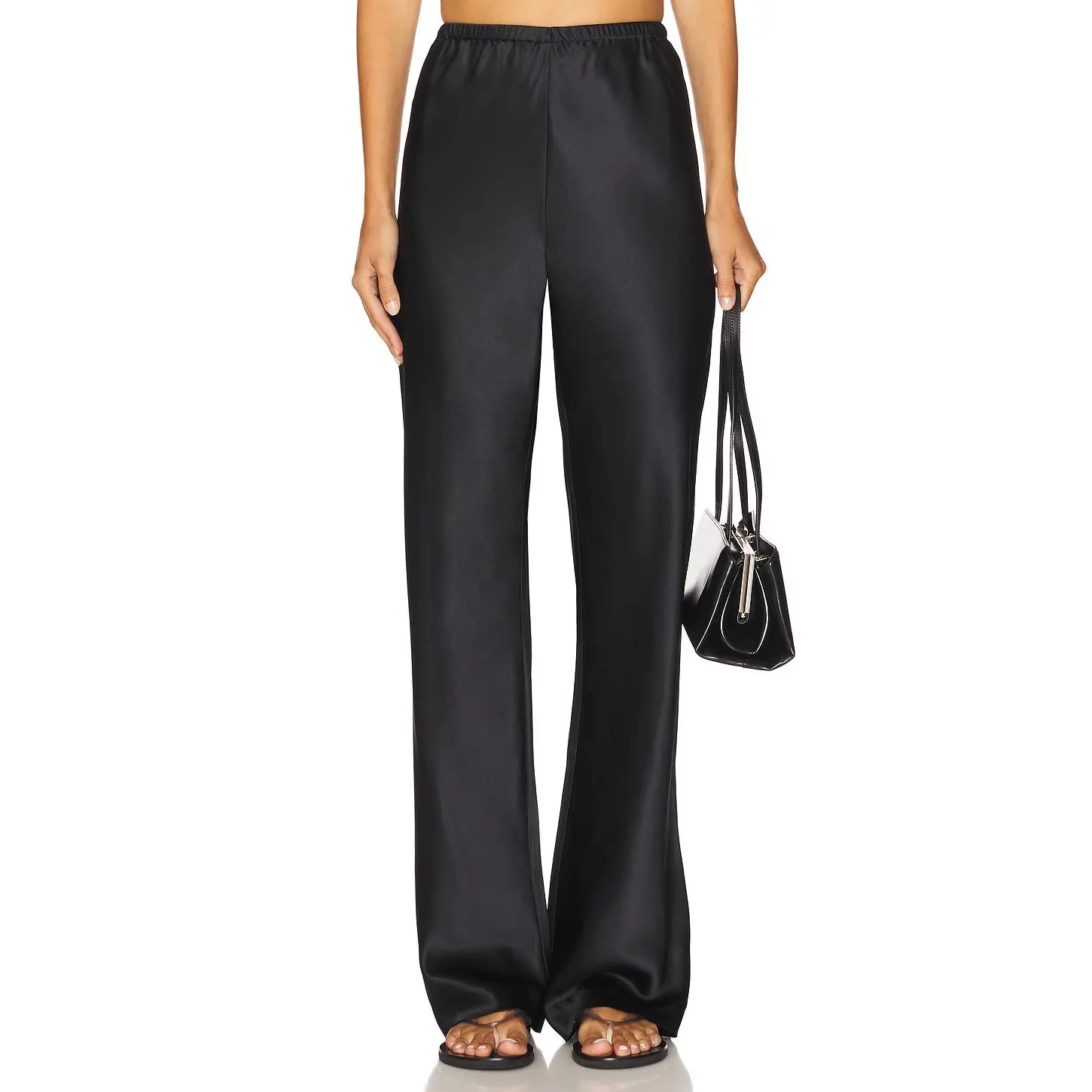 EAVES Loretta Silk Pants in Black