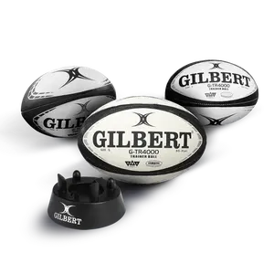Gilbert G-TR4000 Black Training Ball Set: - 3 Size 5 Balls + Kicking Tee