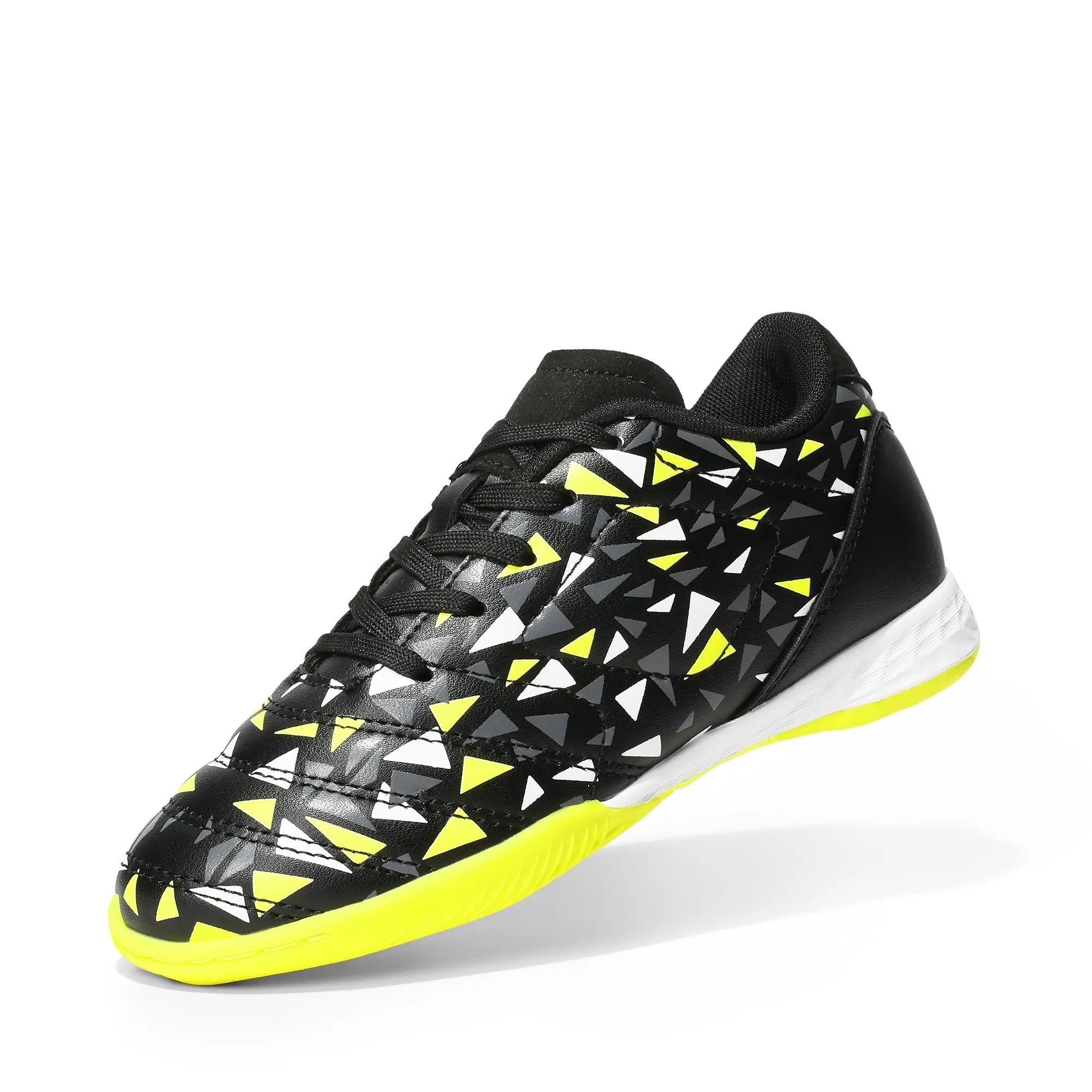 DREAM PAIRS Kids' Lace-Up Low-Cut Indoor Sneaker Trainers - Synthetic, Flat Rubber Grip Sole, Enhanced Traction, Soccer Shoes Training, Stylish Practical Footwear for Little/Big Kids (Shoe-Tie Mechanism)